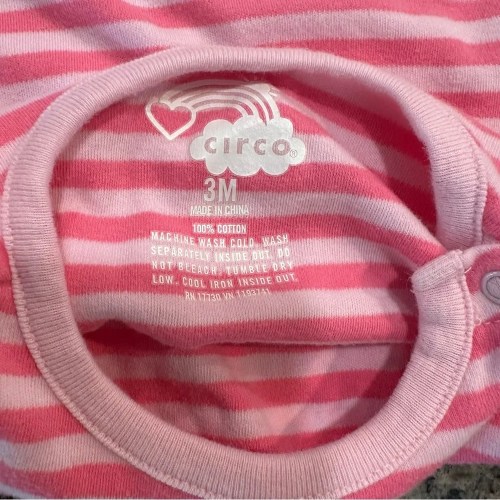 Circo 3 Month Pink Baby Girl Bodysuit Onesie - Picture 4 of 4